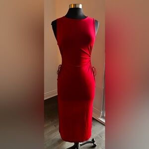 Stunning side-cut Red Dress